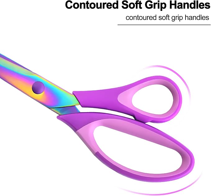 Craft Scissors Set of 3 Pack, All Purpose Sharp Titanium Blades Shears - Image 4