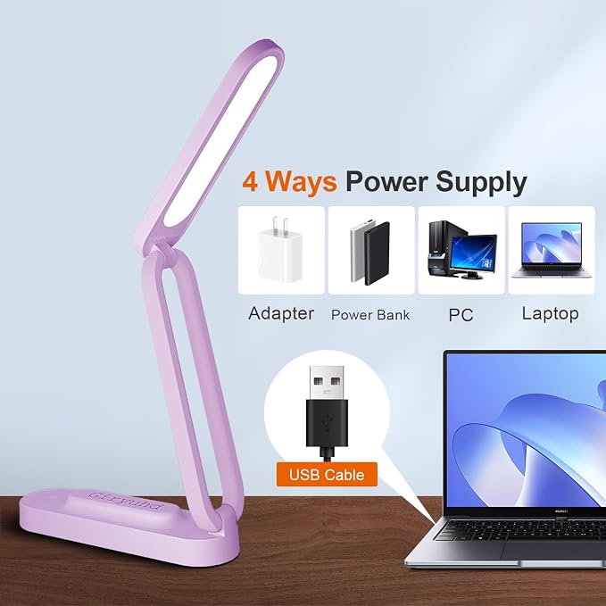 Giryuhd LED Desk Lamp for Office Home & Battery Operated Lamp Rechargeable Lamp - Image 4