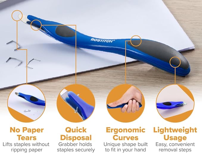 Bostitch Professional Magnetic Easy Staple Remover, Primary Colors, 3 Pack | - Image 2