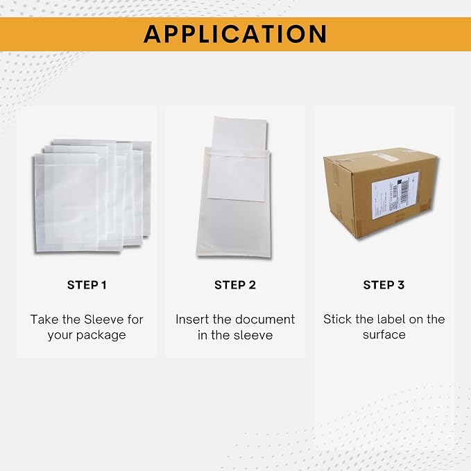 500 Pack 6"x9" Shipping Label Sleeves – Clear Self-Adhesive Packing Slip Pouches - Image 2