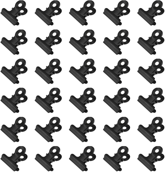 HAHIYO 0.87inch Black Bulldog Clips Metal File Hinge Binder Clips Clamps Save by HAHIYO