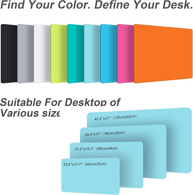 Leather Desk Pad Protector, Non-Slip Desk Pad, on-Slip PU Leather Large Mouse - Image 4