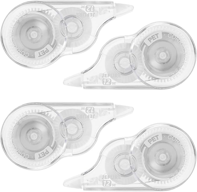 4 Pcs Correction Tape, 39.4 Ft White Wrong Out Tear-Resistant Bulk, Instant by JEFURE