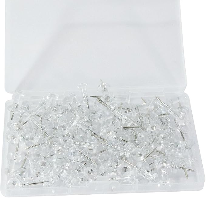 100 Pack Push Pins Tacks, Steel Point, Thumb Tacks - Image 2