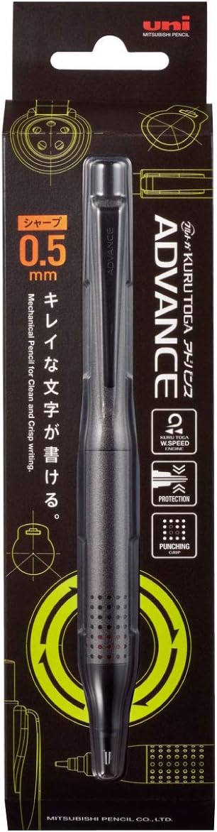 Uni Kurutoga Advance Upgrade Model 0.5mm Mechanical Pencil, Gun Metallic Body - Image 2