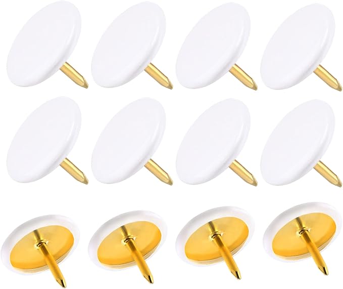 Piutouyar 300Pcs White Decorative Flat Push Pin, Plastic Roundness Head - Image 4