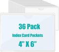 36 Pack Index Card Holder 4x6 Inch, Labels by Unknown