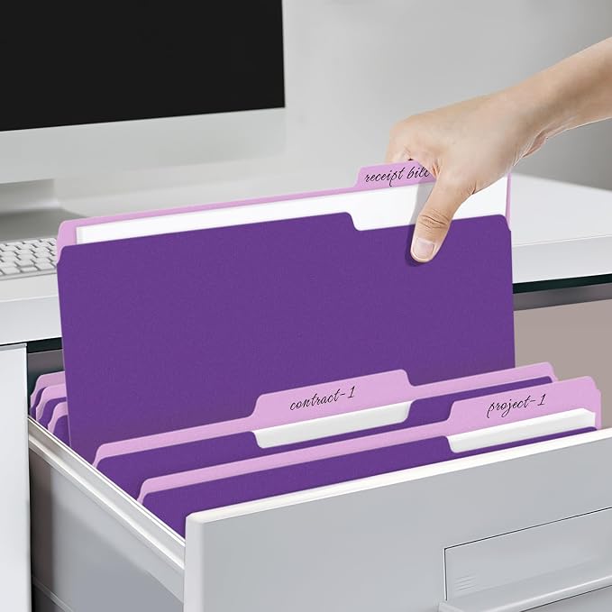 SUNEE File Folders, 30 Pack Manilla Folders 8.5 x 11, Colored File Folders Home - Image 6