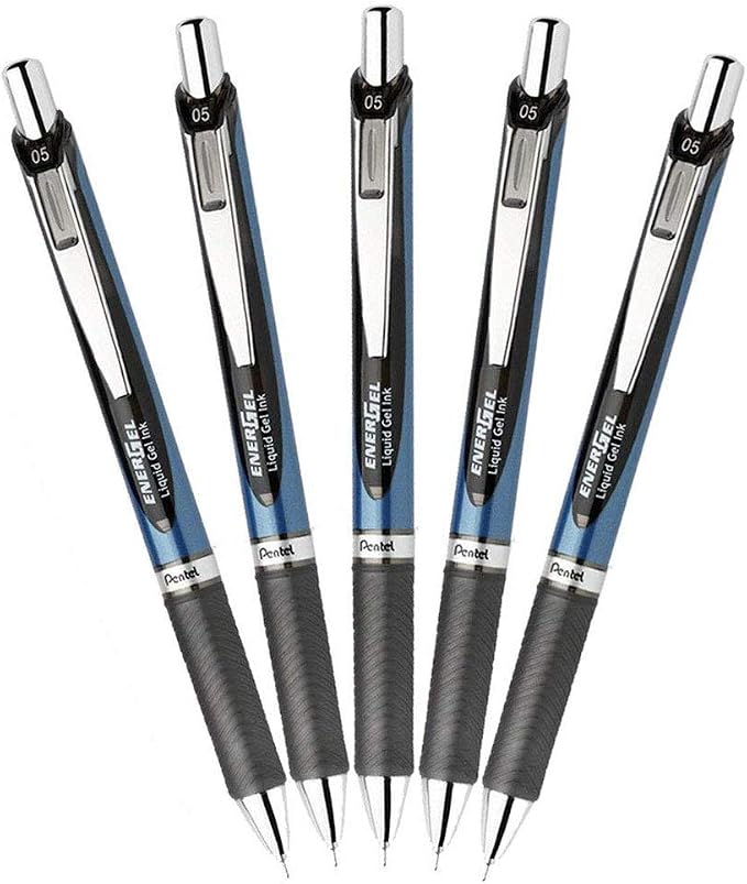 Pentel EnerGel RTX Retractable Liquid Gel Pen 0.5mm Fine Line Needle Tip Black by PentelofAmerica