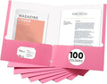 Zzrywuty File folders with Pockets, 100 Pack Paper Folders with Card Slot by Zzrywuty