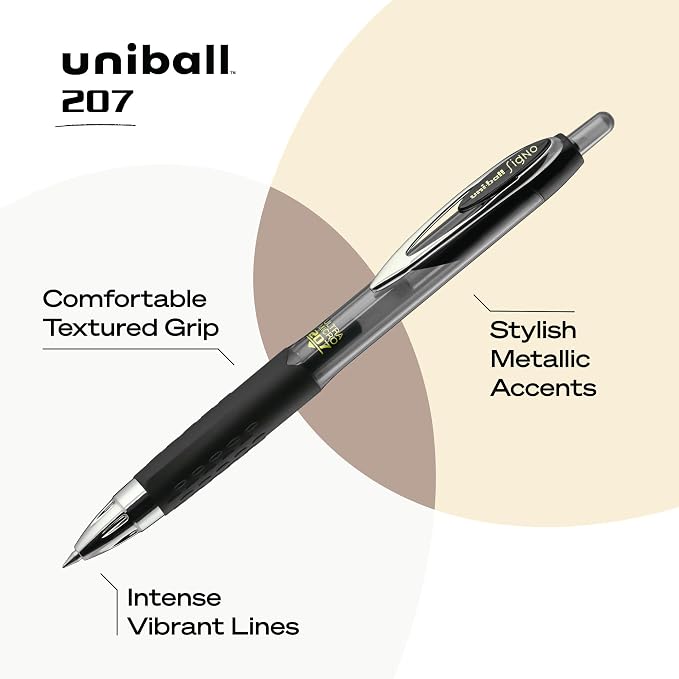 uniball 207 Signo Gel Ultra Micro Gel Pen, Retractable, Extra-Fine 0.38 Mm - Image 3