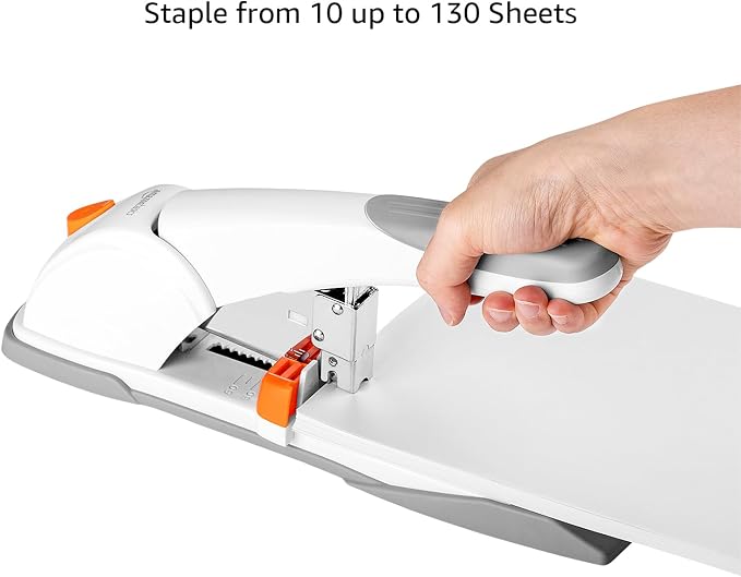 Amazon Basics Heavy-Duty Desktop Stapler, 130 Sheets High Capacity, Sturdy - Image 3