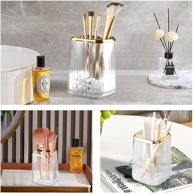 Clear Pen Holder for Desk, Pencil Holder, Makeup Brushes Cup, Desk Pen Pencil - Image 4