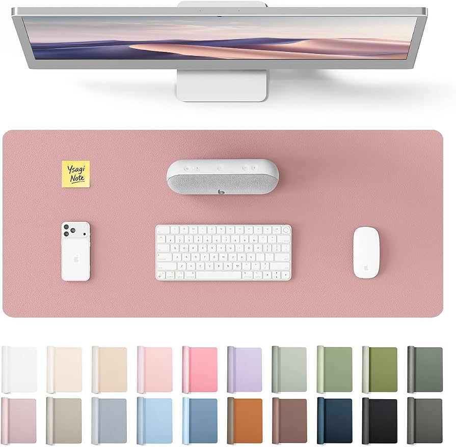 YSAGi Leather Desk Protector, Office Mat, Large Mouse Mat, Non-Slip PU Leather by YSAGi