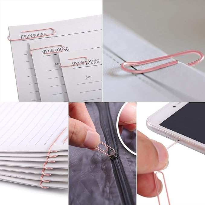 Paper Clips and Binder Clips Set, Metal Assorted Sized Binders - Image 7