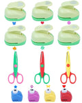 UCEC Paper Punches for Crafting, Circle Heart Star Shapes Puncher Scissors Sets by UCEC