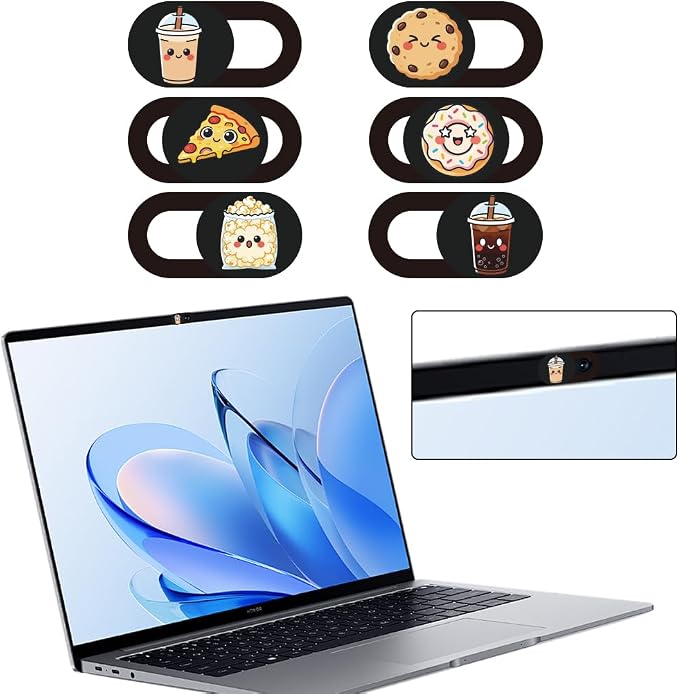 6Pcs 6 Styles Food Theme Camera Cover Slide Sticker 0.04 Inch Privacy Guard - Image 8