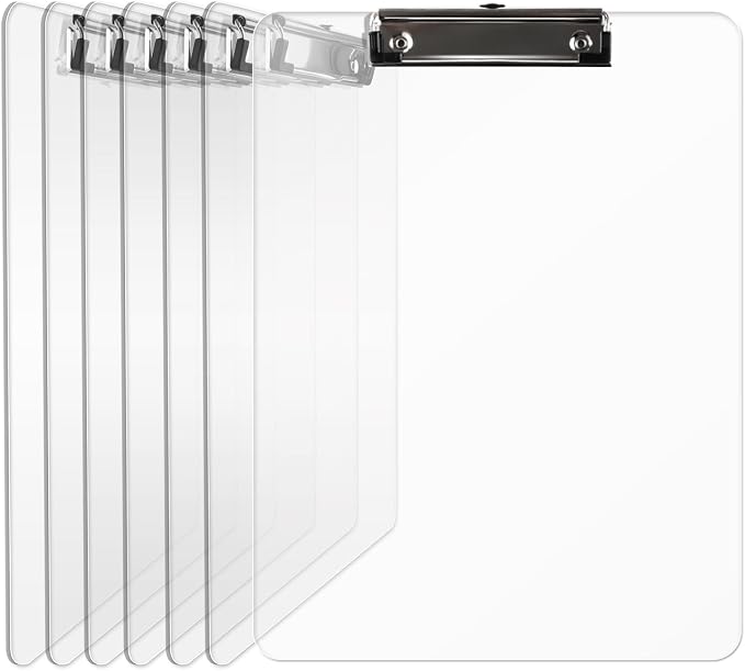 Plastic Clipboards, A4 Acrylic Clear Board 8.5x11 | Transparent Letter Size 9" by Macroclo
