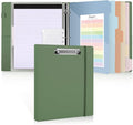 SKYDUE 3 Ring Binder with Clipboard, 13.2" × 10.2" Faux Leather 1 Inch Binder by SKYDUE
