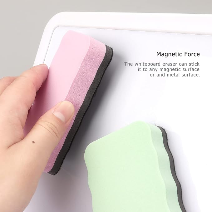 Tamaki 6 Pack Magnetic Dry Eraser Erasers 4.2'' x 2.2'', Wavy | Dry Erasers - Image 5