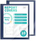 Binditek 10 Pack Heavy-Duty Clear Front Report Covers by Binditek