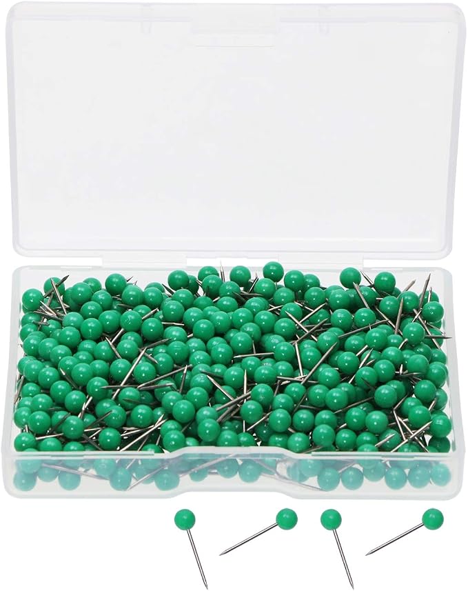 Tupalizy 1/8 Inch Small Round Ball Head Decorative Push Pins Map Thumb Tacks by Tupalizy