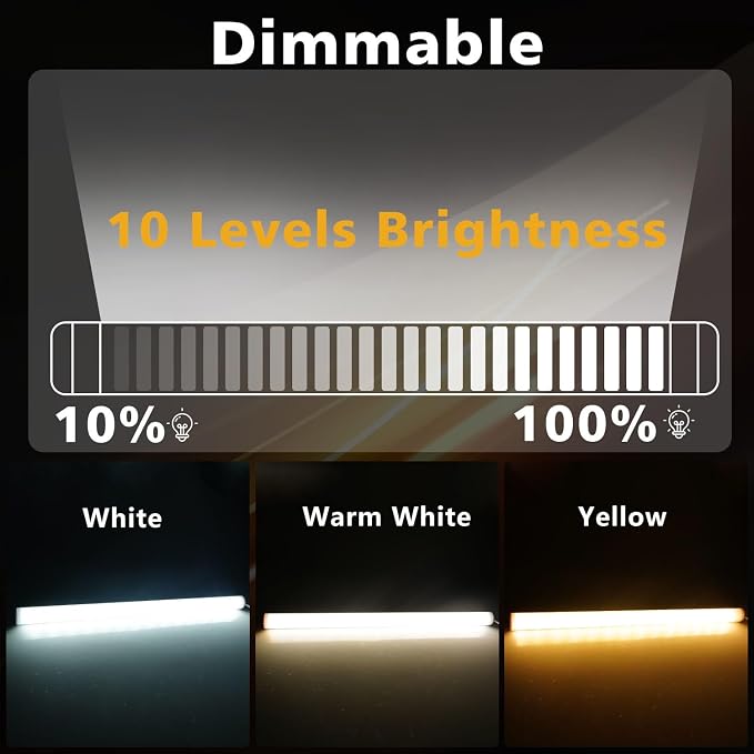 12 Inch LED Light Bar USB Powered 3 Colors, Dimmable Magnetic Frosted Cover | - Image 2
