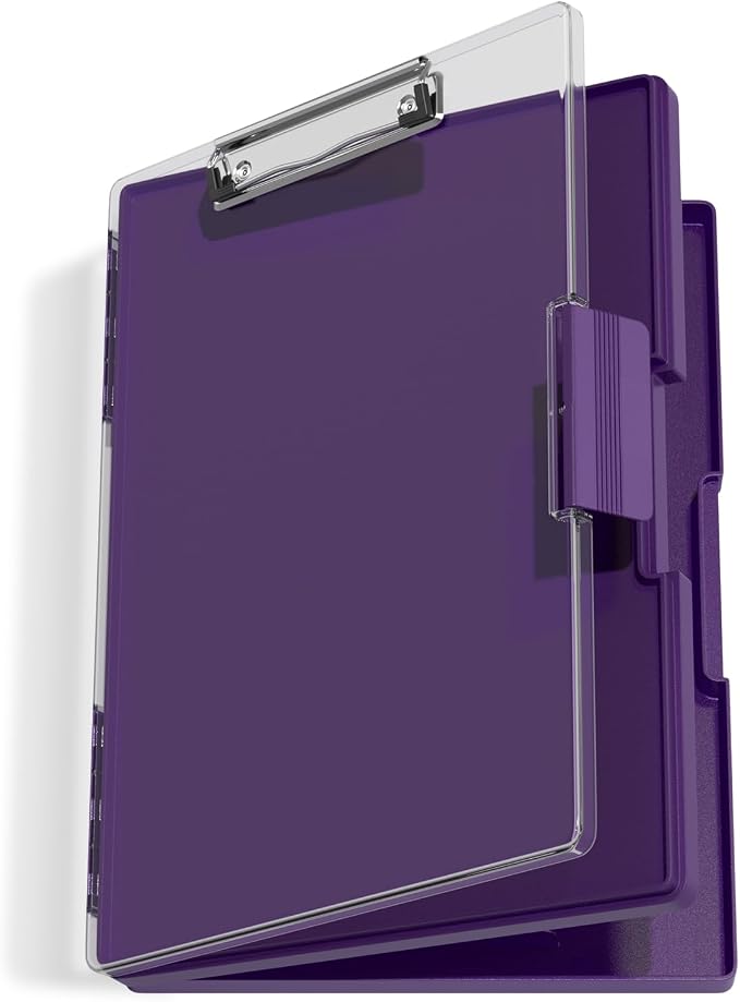 Hongri Clipboard with Storage, Heavy Duty with Dual Compartment, Smooth Writing by Hongri