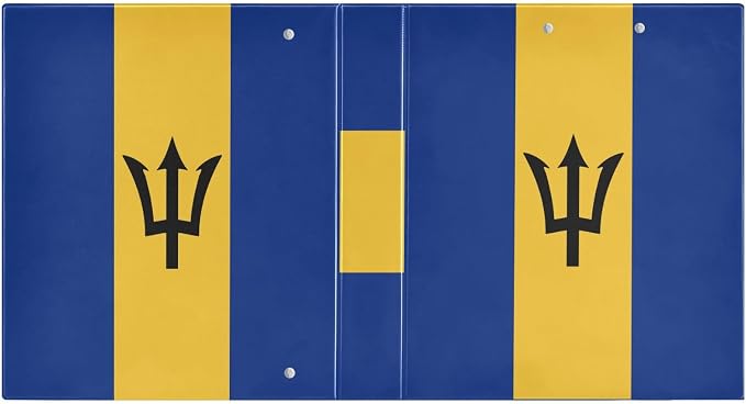Barbados Flag 3-Ring Binder, 1.5 Inch D-Ring Organizer Folder Clipboard Binder - Image 2