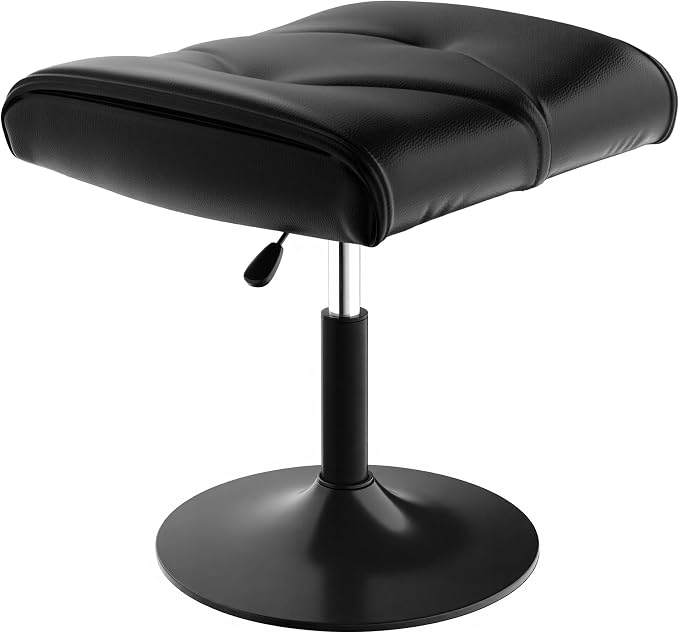 VECELO Foot Rest Under Desk Ottoman, PU Height Adjustable Footrest by VECELO