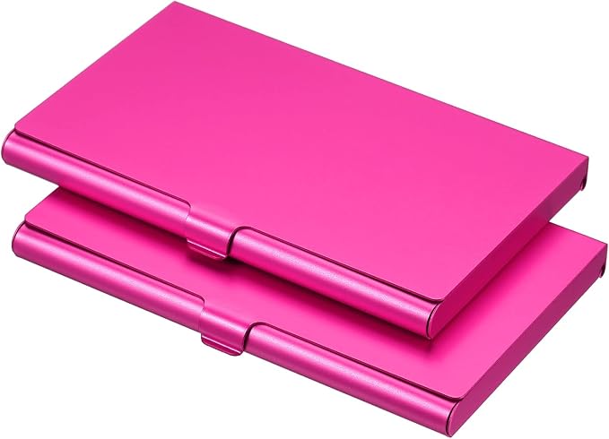 PATIKIL Business Card Holder, 2 Pieces Aluminum Alloy Flip Cover Slim Name by PATIKIL