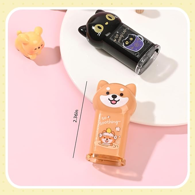 2Pcs Cute Cat Pencil Sharpener and 2Pcs Cute Cat Retractable Eraser - Image 2