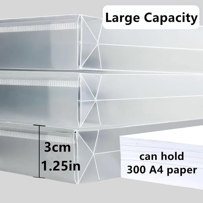 11 Pack Clear Plastic Envelopes File Folders, US Letter A4 Size Folder - Image 4