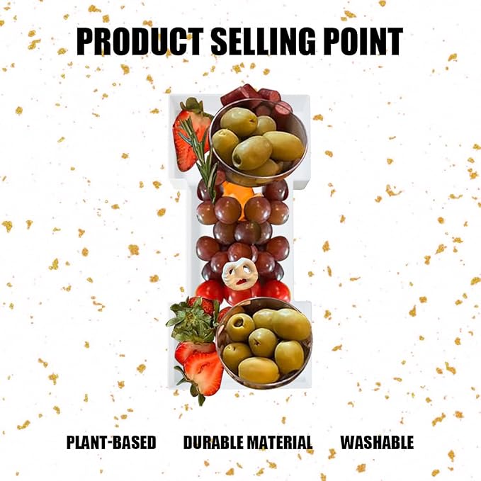 Plastic Fillable Letter Charcuterie Box, 10in Reusable Alphabet Shaped Tray - Image 5