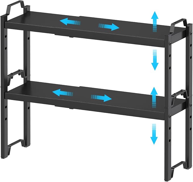 Narrow Expandable Cabinet Shelf Organizer 5.51" Width, Kitchen Counter Storage by X-cosrack