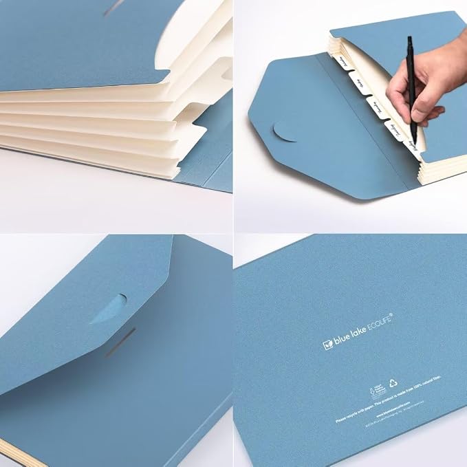Blue Lake ECOLIFE 6-Pockets Recyclable Paper Expanding File Document Folder - Image 5