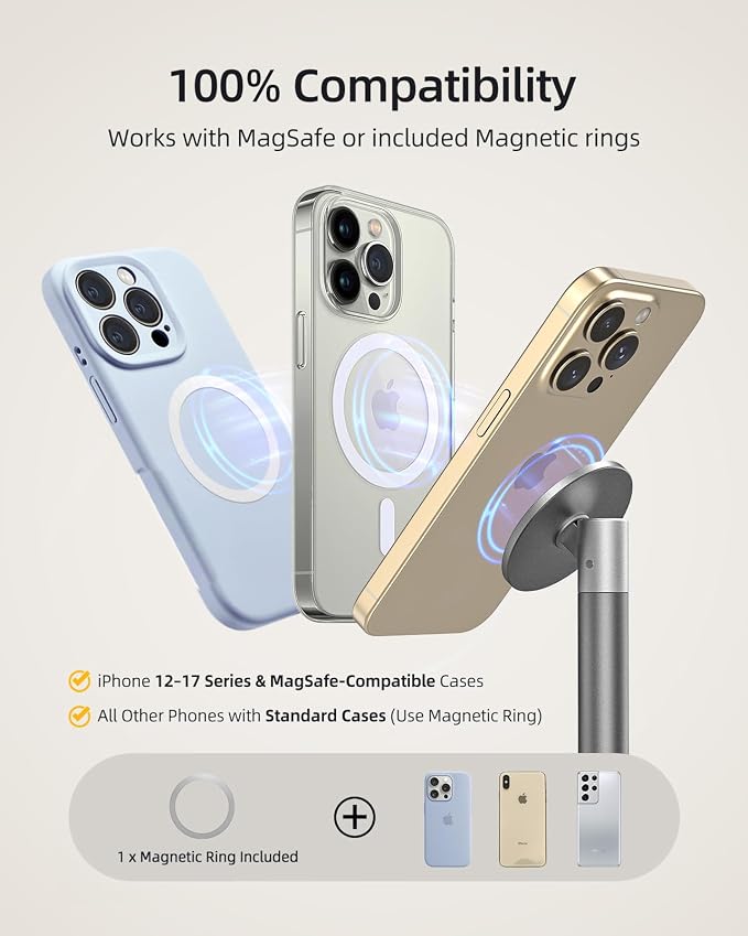 Nulaxy Magnetic Full Aluminum Cell Phone Stand - Image 6