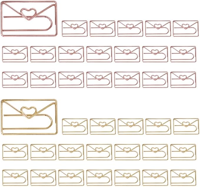 OWLFAVO 40pcs Envelope Shape Paper Clips by OWLFAVO