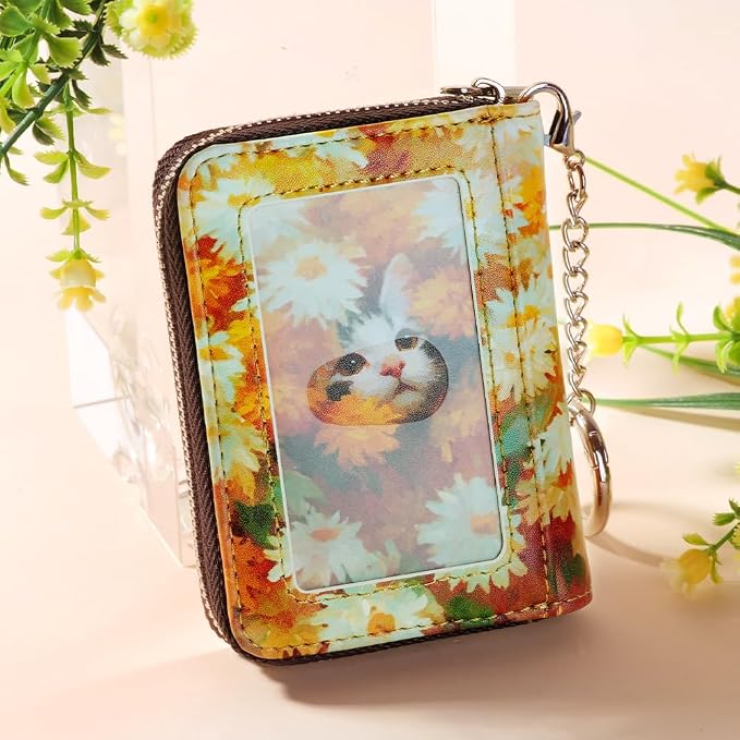 FurArt Zipper Wallet Women, RFID Blocking Credit Card Wallet, Business Card - Image 4