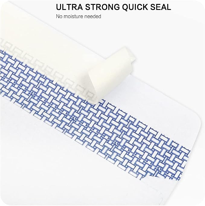 500 Pack #10 Single Left Window SELF Seal Security Envelopes, Designed - Image 5