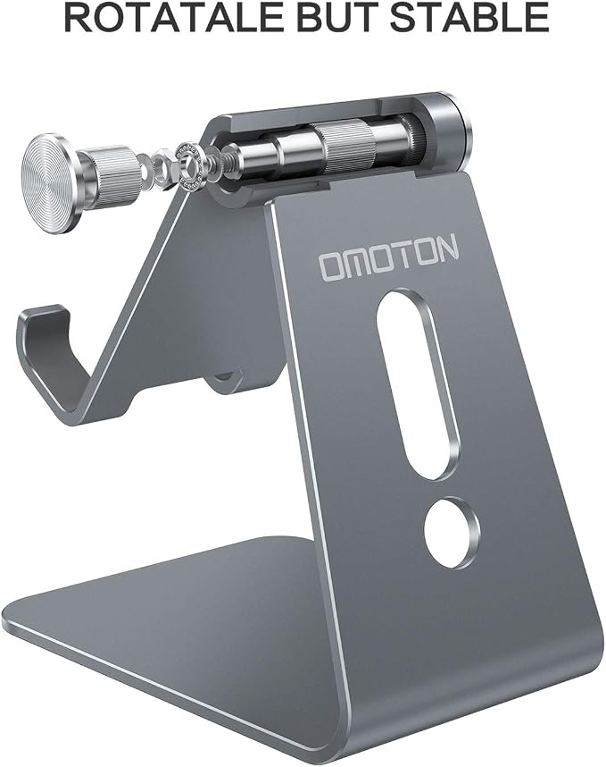 OMOTON Adjustable Cell Phone Stand, C2 Aluminum Desktop Phone Holder Dock - Image 5