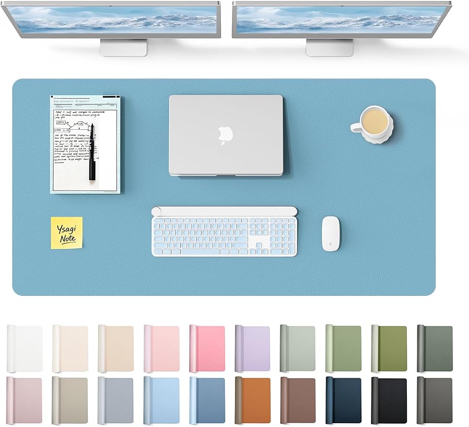 YSAGi Leather Desk Protector, Office Mat, Large Mouse Mat, Non-Slip PU Leather by YSAGi