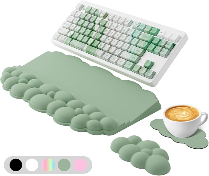 Wrist Rest with Keyboard Stand, Ergonomic Computer Wrist Support Pad, Cloud by Lomil