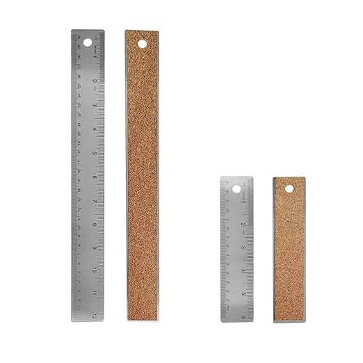 6-Inch and 12-Inch Stainless Steel Metal Ruler by ZTEOFO