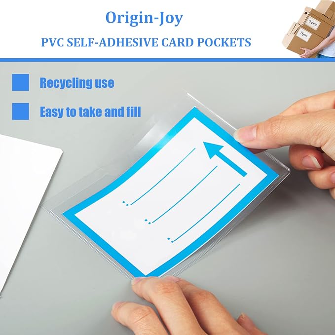 Origin-Joy 60 PCS Self Adhesive Index Card Pockets - Image 3