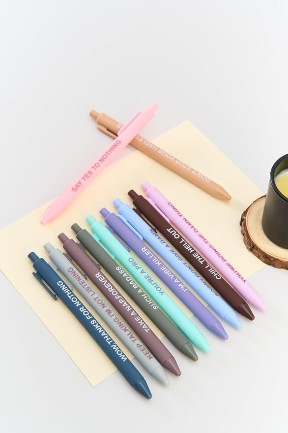 Cityhermit Funny Pens Set for Adults, Swear Word Daily Ballpoint Pen, Premium - Image 2