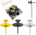 50 PCS Push Pins Picture Hanger Hooks, Double Headed Nails Push Pin Thumbtacks by Hoaisun