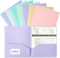 Aegero Plastic Folders with Pockets, Durable Heavy Duty File Folders with by Unknown