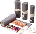 DIYOMR 24/36/72 Slots Pencil Wrap Pencil Rolls, Artist Colored Pencils Roll Up by DIYOMR