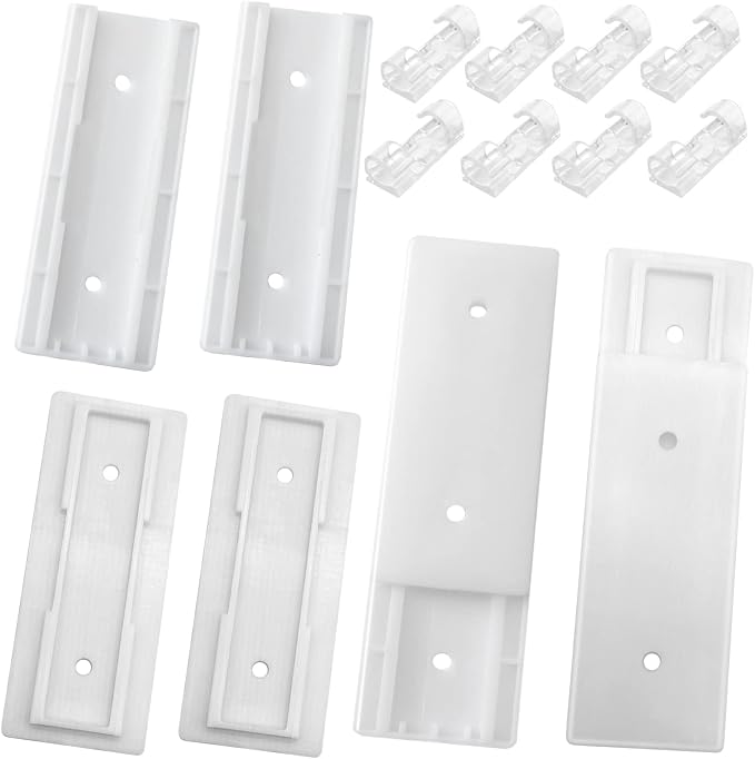 ACKLLR 4 Pack Self Adhesive Power Strip Holder Fixator Wall Mount Plug-in by ACKLLR